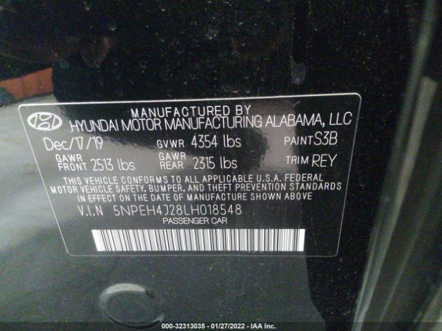 Photo 8 VIN: 5NPEH4J28LH018548 - HYUNDAI SONATA 