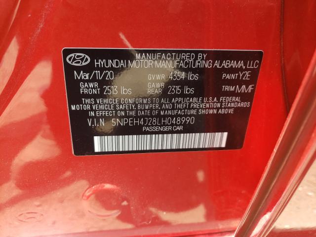 Photo 9 VIN: 5NPEH4J28LH048990 - HYUNDAI SONATA LIM 