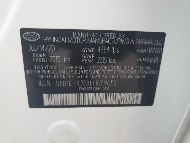 Photo 12 VIN: 5NPEH4J28LH059052 - HYUNDAI SONATA LIM 