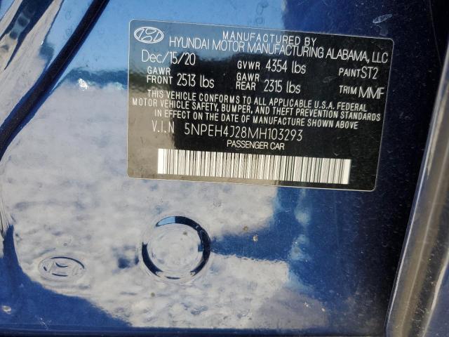 Photo 11 VIN: 5NPEH4J28MH103293 - HYUNDAI SONATA LIM 