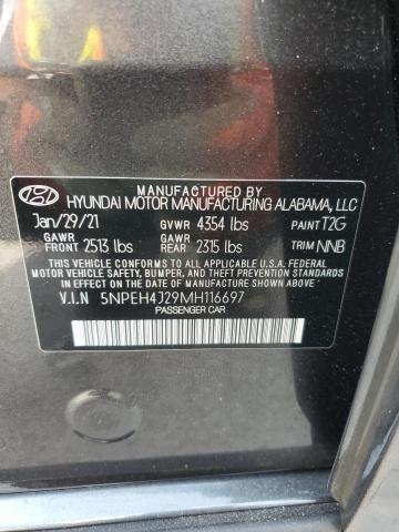 Photo 11 VIN: 5NPEH4J29MH116697 - HYUNDAI SONATA LIM 