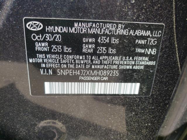 Photo 9 VIN: 5NPEH4J2XMH089235 - HYUNDAI SONATA LIM 