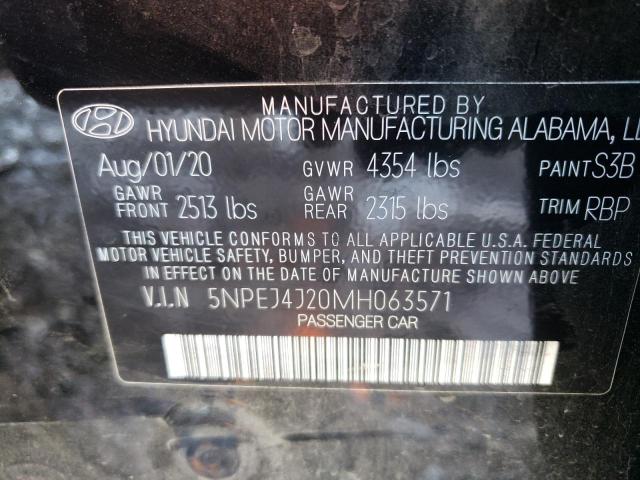 Photo 9 VIN: 5NPEJ4J20MH063571 - HYUNDAI SONATA SEL 