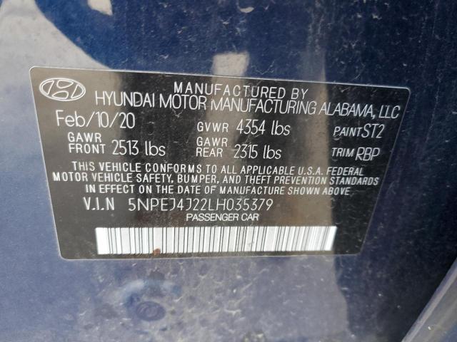 Photo 11 VIN: 5NPEJ4J22LH035379 - HYUNDAI SONATA SEL 