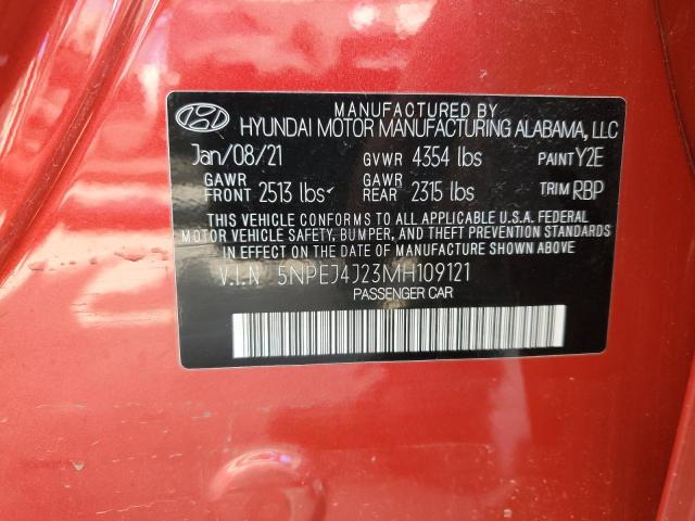 Photo 11 VIN: 5NPEJ4J23MH109121 - HYUNDAI SONATA SEL 