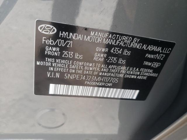 Photo 9 VIN: 5NPEJ4J23MH117705 - HYUNDAI SONATA SEL 