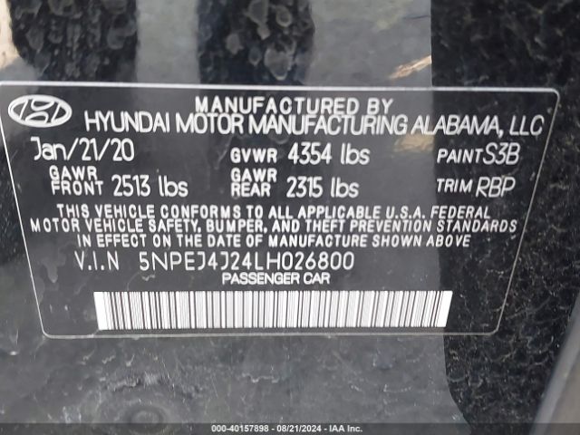 Photo 8 VIN: 5NPEJ4J24LH026800 - HYUNDAI SONATA 