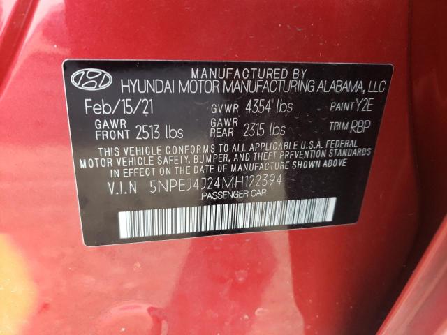 Photo 11 VIN: 5NPEJ4J24MH122394 - HYUNDAI SONATA SEL 