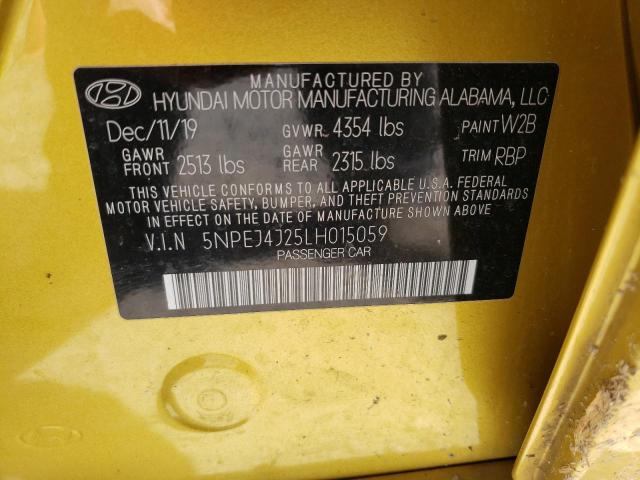 Photo 11 VIN: 5NPEJ4J25LH015059 - HYUNDAI SONATA SEL 