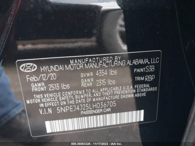 Photo 8 VIN: 5NPEJ4J25LH036705 - HYUNDAI SONATA 