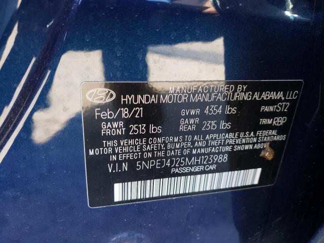 Photo 12 VIN: 5NPEJ4J25MH123988 - HYUNDAI SONATA 