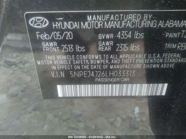 Photo 8 VIN: 5NPEJ4J26LH033313 - HYUNDAI SONATA 