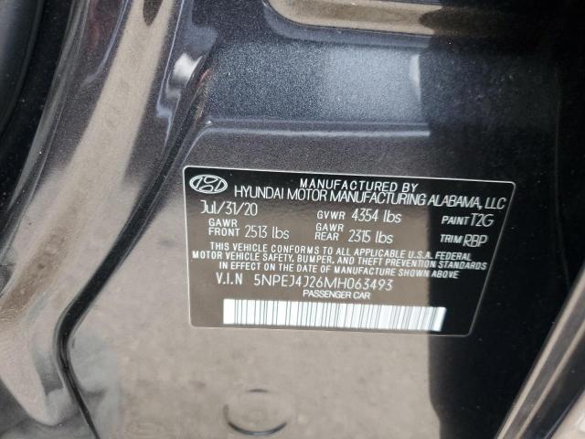 Photo 12 VIN: 5NPEJ4J26MH063493 - HYUNDAI SONATA SEL 