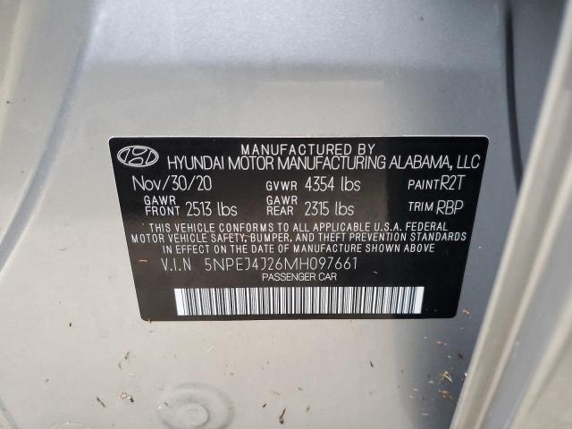 Photo 9 VIN: 5NPEJ4J26MH097661 - HYUNDAI SONATA SEL 