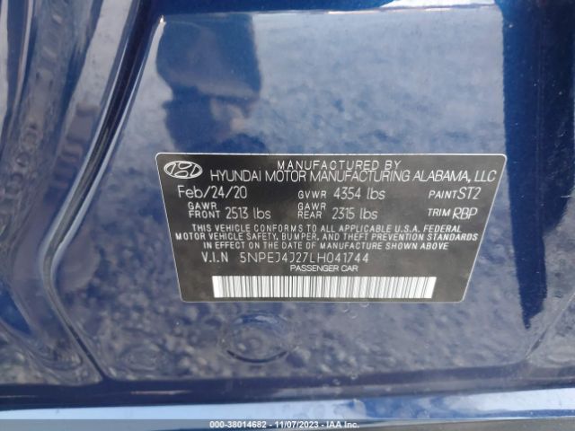 Photo 8 VIN: 5NPEJ4J27LH041744 - HYUNDAI SONATA 