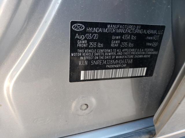 Photo 9 VIN: 5NPEJ4J28MH063768 - HYUNDAI SONATA SEL 