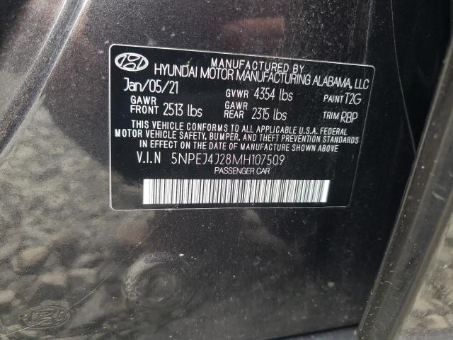 Photo 9 VIN: 5NPEJ4J28MH107509 - HYUNDAI SONATA SEL 