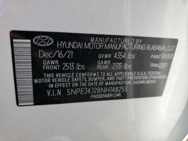 Photo 11 VIN: 5NPEJ4J28NH148255 - HYUNDAI SONATA SEL 