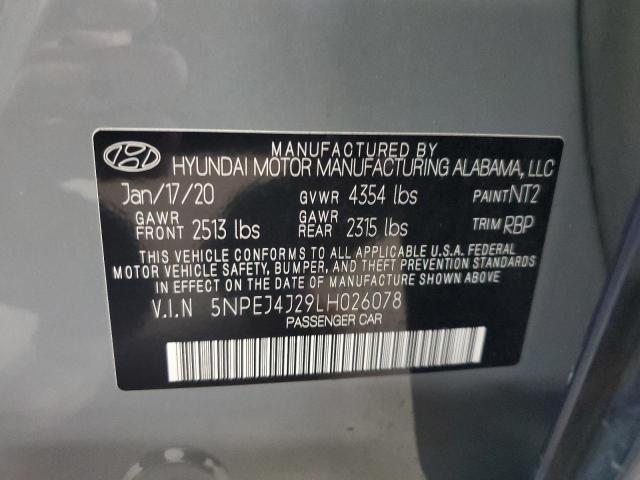 Photo 12 VIN: 5NPEJ4J29LH026078 - HYUNDAI SONATA SEL 