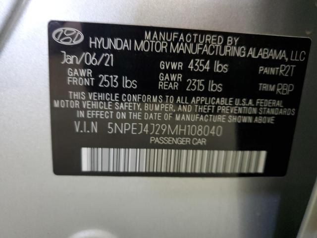 Photo 12 VIN: 5NPEJ4J29MH108040 - HYUNDAI SONATA SEL 