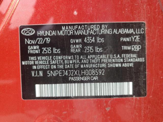 Photo 11 VIN: 5NPEJ4J2XLH008592 - HYUNDAI SONATA SEL 