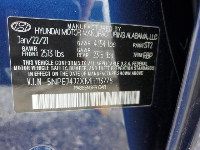 Photo 11 VIN: 5NPEJ4J2XMH113778 - HYUNDAI SONATA SEL 