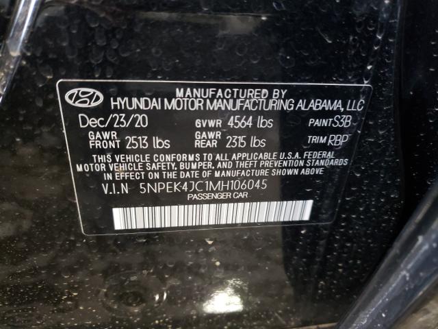 Photo 9 VIN: 5NPEK4JC1MH106045 - HYUNDAI SONATA N L 