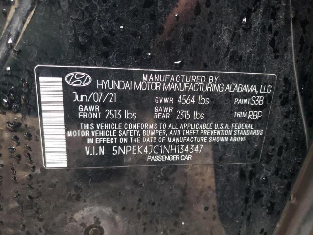 Photo 12 VIN: 5NPEK4JC1NH134347 - HYUNDAI SONATA 