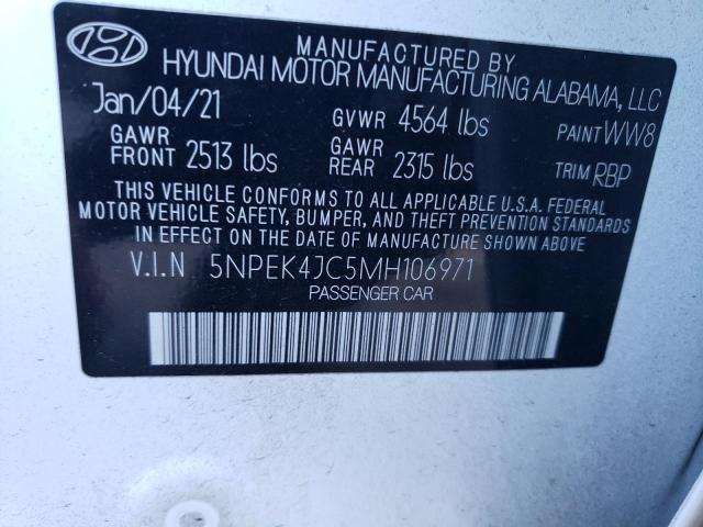 Photo 11 VIN: 5NPEK4JC5MH106971 - HYUNDAI SONATA N L 