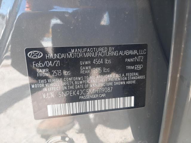 Photo 11 VIN: 5NPEK4JC5MH119087 - HYUNDAI SONATA 