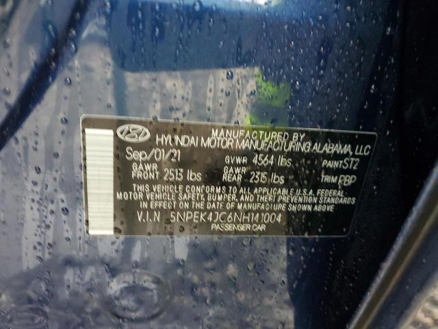 Photo 11 VIN: 5NPEK4JC6NH141004 - HYUNDAI SONATA 