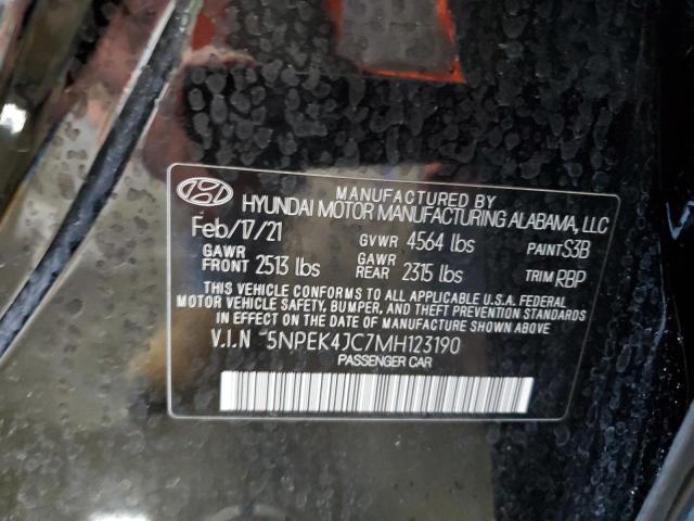 Photo 11 VIN: 5NPEK4JC7MH123190 - HYUNDAI SONATA N L 