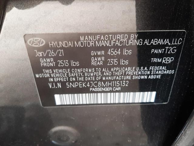 Photo 9 VIN: 5NPEK4JC8MH115132 - HYUNDAI SONATA N L 