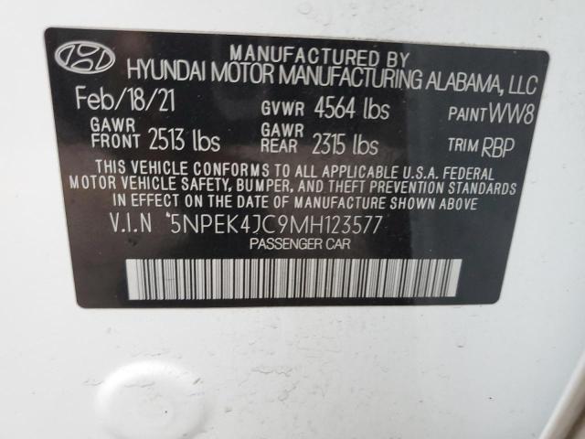 Photo 11 VIN: 5NPEK4JC9MH123577 - HYUNDAI SONATA 