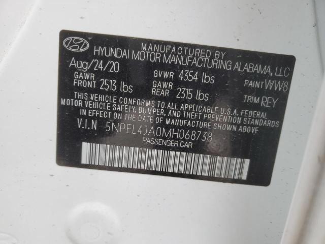 Photo 11 VIN: 5NPEL4JA0MH068738 - HYUNDAI SONATA SEL 