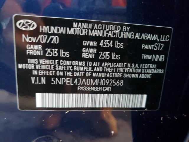 Photo 9 VIN: 5NPEL4JA0MH092568 - HYUNDAI SONATA SEL 