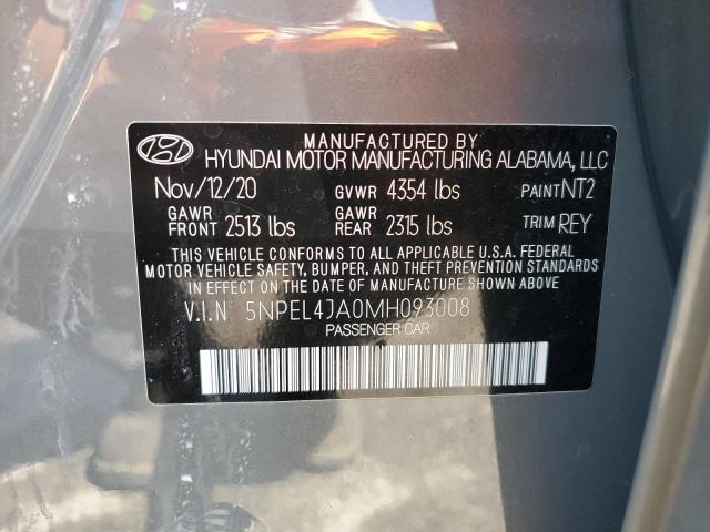 Photo 11 VIN: 5NPEL4JA0MH093008 - HYUNDAI SONATA SEL 