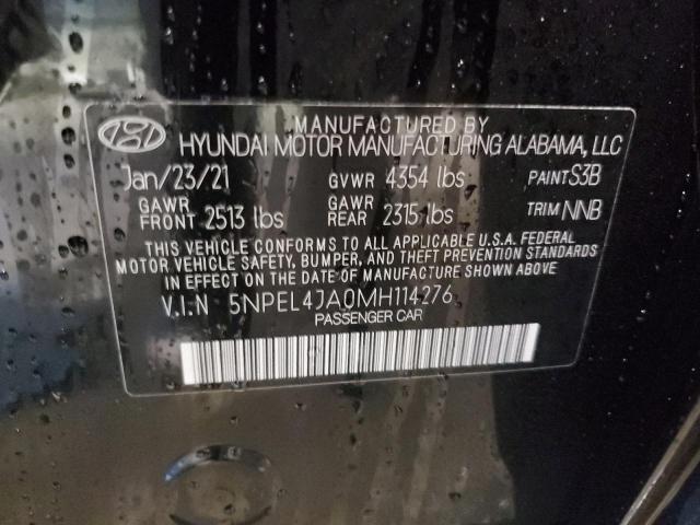 Photo 11 VIN: 5NPEL4JA0MH114276 - HYUNDAI SONATA SEL 