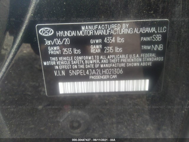 Photo 8 VIN: 5NPEL4JA2LH021306 - HYUNDAI SONATA 