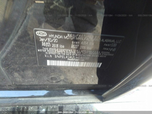 Photo 8 VIN: 5NPEL4JA2LH030720 - HYUNDAI SONATA 