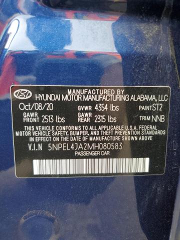 Photo 11 VIN: 5NPEL4JA2MH080583 - HYUNDAI SONATA 