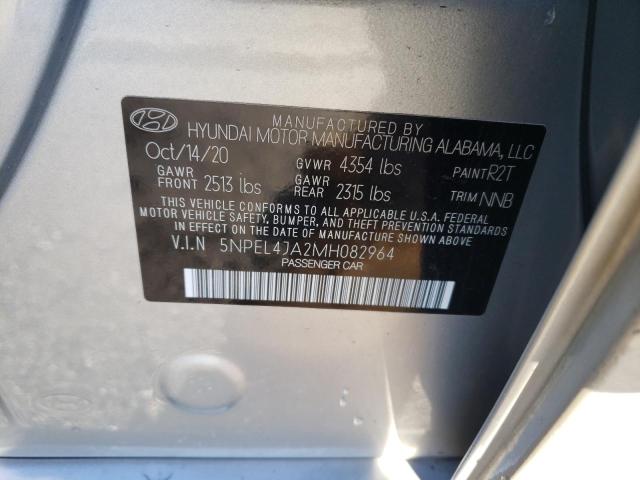 Photo 11 VIN: 5NPEL4JA2MH082964 - HYUNDAI SONATA SEL 