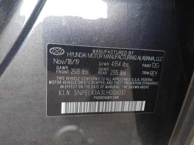 Photo 9 VIN: 5NPEL4JA3LH006037 - HYUNDAI SONATA SEL 