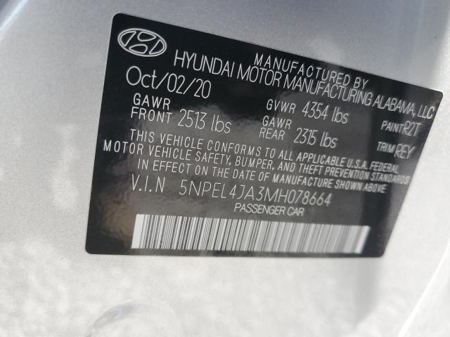 Photo 11 VIN: 5NPEL4JA3MH078664 - HYUNDAI SONATA SEL 