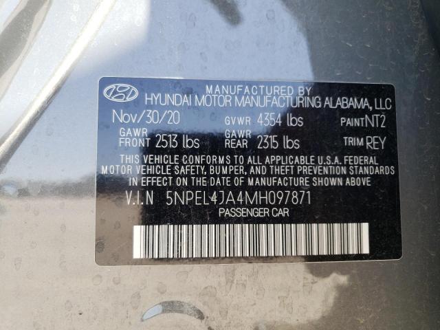 Photo 11 VIN: 5NPEL4JA4MH097871 - HYUNDAI SONATA SEL 