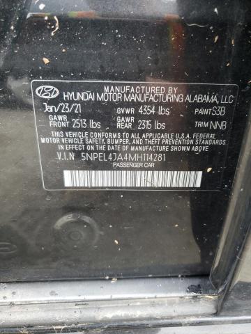 Photo 11 VIN: 5NPEL4JA4MH114281 - HYUNDAI SONATA SEL 