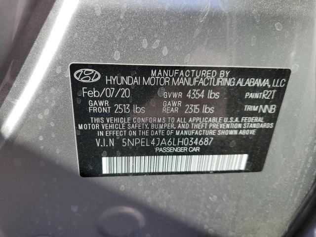 Photo 9 VIN: 5NPEL4JA6LH034687 - HYUNDAI SONATA SEL 