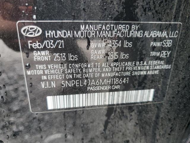 Photo 11 VIN: 5NPEL4JA6MH118641 - HYUNDAI SONATA SEL 