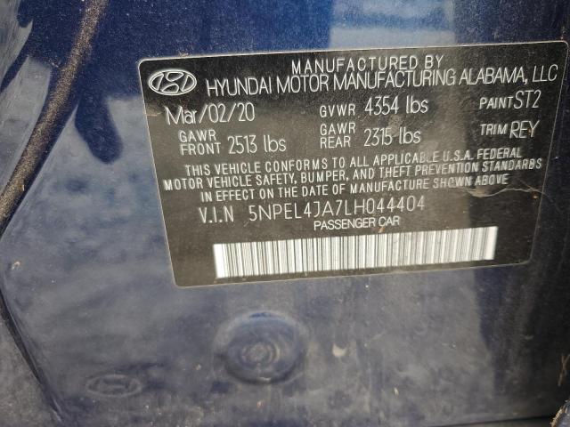 Photo 12 VIN: 5NPEL4JA7LH044404 - HYUNDAI SONATA SEL 