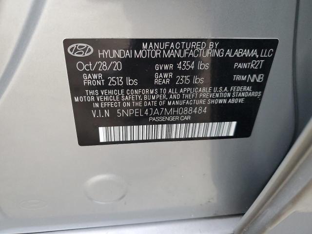 Photo 11 VIN: 5NPEL4JA7MH088484 - HYUNDAI SONATA SEL 